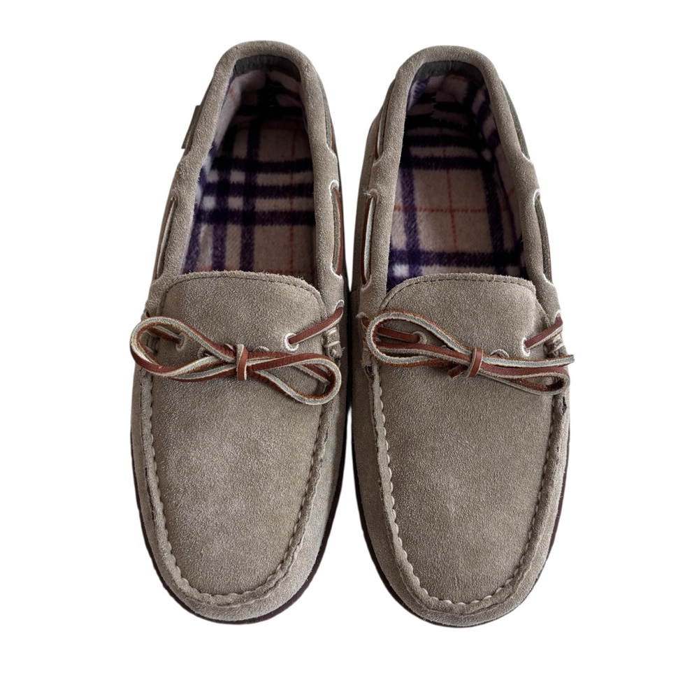 LL BEAN Women’s Handsewn Slippers, Flannel-Lined Size 9